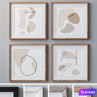 Photo Frames Set 1017 3D Model Vray, Corona