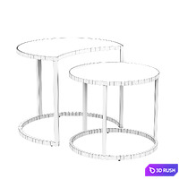 Set of 2 side tables Bast Ø 65 cm / Ø 3D Model Corona