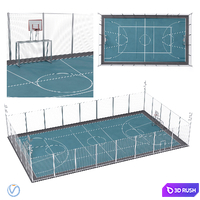 Sports ground universal fenced (vray) 3D Model Vray