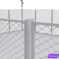 Sports ground universal fenced (vray) 3D Model Vray