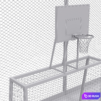 Sports ground universal fenced (vray) 3D Model Vray