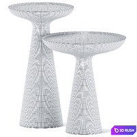 Metal Coffee Table Fante by Gallotti &amp; Radice 3D Model Corona
