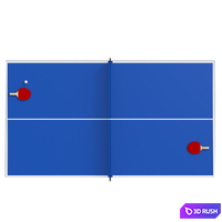Ping pong table 3D Model Vray, Corona