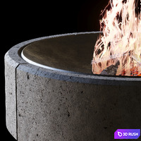 Fireplace №2 3D Model Corona