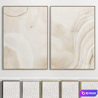Plaster Two Photo Frame E-34 3D Model Vray, Corona