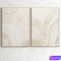 Plaster Two Photo Frame E-34 3D Model Vray, Corona
