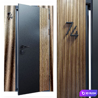 Entrance door 18 3D Model Vray, Corona