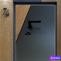 Entrance door 18 3D Model Vray, Corona