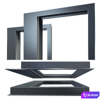 Entrance door 18 3D Model Vray, Corona