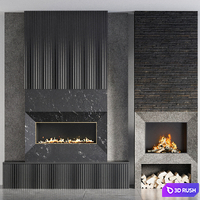 Fire place 10 3D Model Vray, Corona