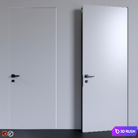 Built-in doors 3D Model Vray, Corona