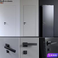 Built-in doors 3D Model Vray, Corona