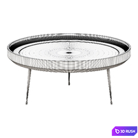 Coffee table Round Mango Wood Coffee Table coffee table 3D Model Vray, Corona