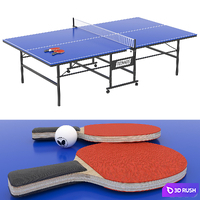 Tennis table 3D Model Vray, Corona