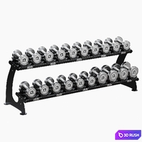 Dumbbells 3D Model Corona