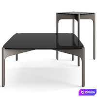 Dedon Izon coffee tables set 3D Model Vray, Corona