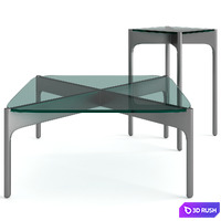 Dedon Izon coffee tables set 3D Model Vray, Corona