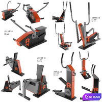 Romana set 1 street workout 3D Model Corona