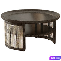 Japandi Round Wood Coffee Table 3D Model Corona