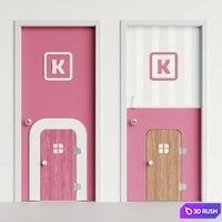 Kids door 3D Model Vray, Corona