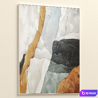 Accent Large Abstract Textural Wall Art C-865 3D Model Vray, Corona