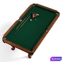 Barrington Hawthorne Pool Table 3D Model Vray, Corona