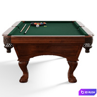 Barrington Hawthorne Pool Table 3D Model Vray, Corona