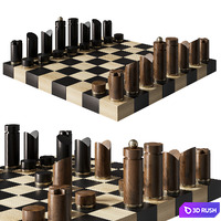 Chess set 3D Model Corona