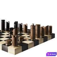 Chess set 3D Model Corona