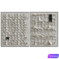 Decorative set of art paintings #43 3D Model Vray, Corona