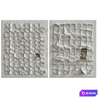 Decorative set of art paintings #43 3D Model Vray, Corona