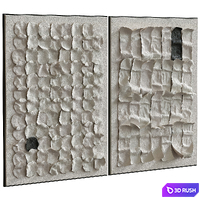 Decorative set of art paintings #43 3D Model Vray, Corona