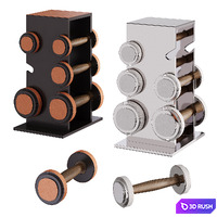 Magnus Gym Weights Set 2 3D Model Corona