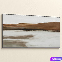 Large Panoramic Landscape Textured Wall Art C-963 3D Model Vray, Corona