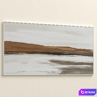 Large Panoramic Landscape Textured Wall Art C-963 3D Model Vray, Corona