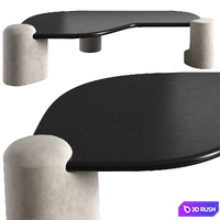 Coffee table Hippo Black manner &amp; matter 3D Model Vray, Corona