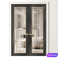 Art deco doors 5 3D Model Vray, Corona