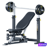 Olympic bench Powertec 3D Model Corona