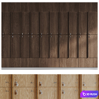 Locker rooms for sports centers and educational institutions 3D Model Vray, Corona