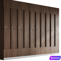Locker rooms for sports centers and educational institutions 3D Model Vray, Corona