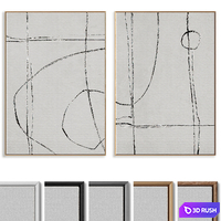 Abstract Painting Frame set 088 3D Model Corona