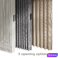 Dooor folding textile doors 3D Model Corona