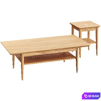 Coffee and Side table Lussan by Laredoute 3D Model Corona