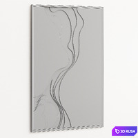 3D Decorative panel 3D Model Vray, Corona
