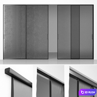 System of sliding partitions (panels) Rimadesio Velaria 3D Model Vray, Corona