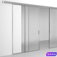 System of sliding partitions (panels) Rimadesio Velaria 3D Model Vray, Corona