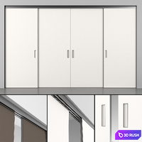 System of sliding partitions (panels) Rimadesio Graphis Plus 3D Model Vray, Corona