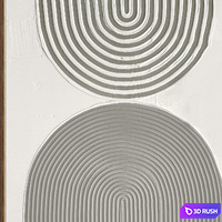 Plaster Two Photo Frame D-631 3D Model Vray, Corona