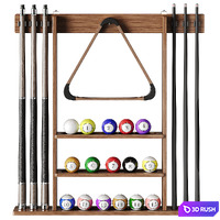 Wall-mounted Stand for Billiard Balls and Cues 3D Model Vray, Corona