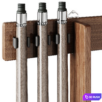 Wall-mounted Stand for Billiard Balls and Cues 3D Model Vray, Corona